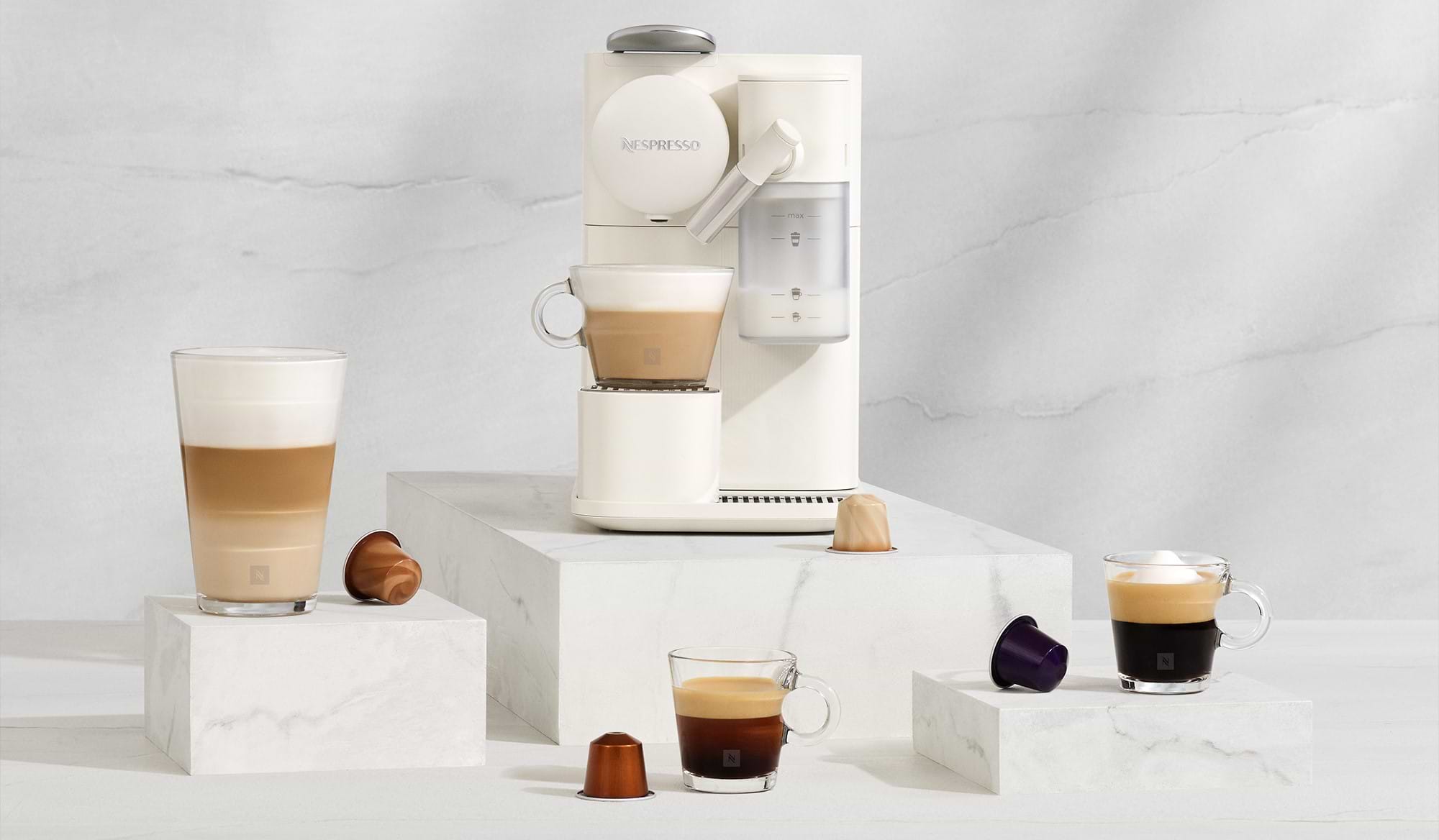 מכונת קפה Nespresso F121 Lattissima One - בצבע לבן אחריות ע"י היבואן הרשמי