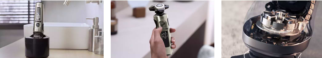 מכונת גילוח חשמלית לשימוש יבש ורטוב עם Philips SP9883/35 SkinIQ - שנתיים אחריות ע"י היבואן הרשמי 