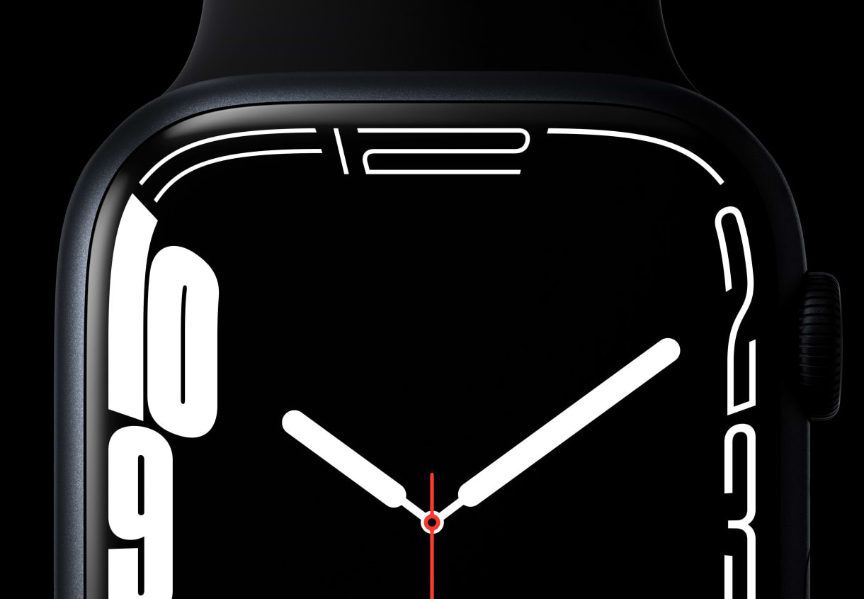 שעון חכם Apple Watch Series 7 GPS 41mm Aluminum Case - צבע שחור חצות שנה אחריות ע"י היבואן הרשמי