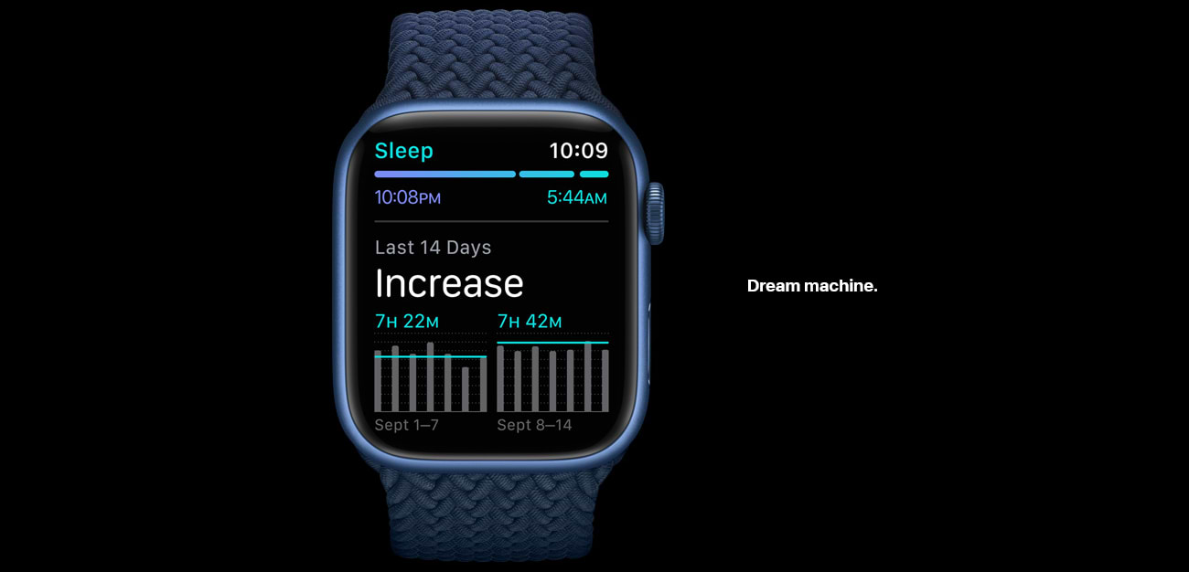 שעון חכם Apple Watch Series 7 GPS 41mm Aluminum Case - צבע שחור חצות שנה אחריות ע"י היבואן הרשמי