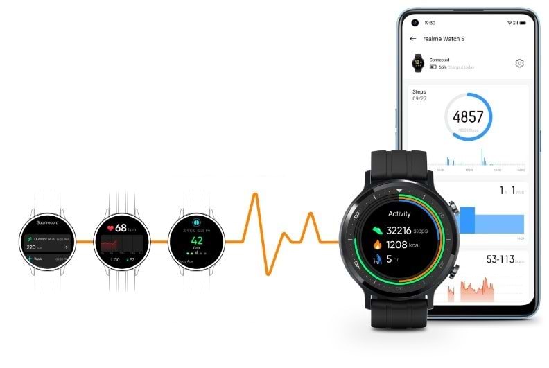 שעון חכם Realme Watch S - צבע שחור