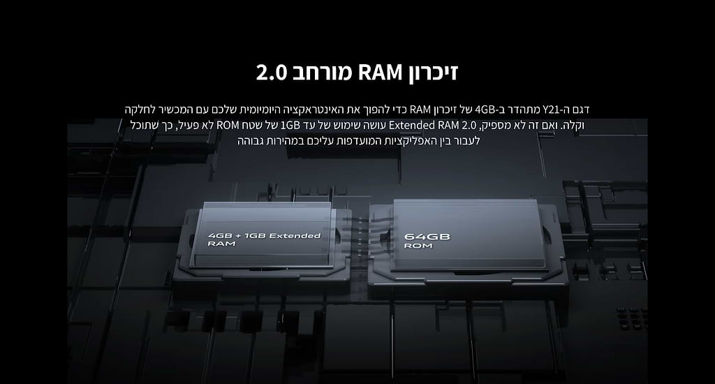סמארטפון Vivo Y21 64GB 4GB RAM