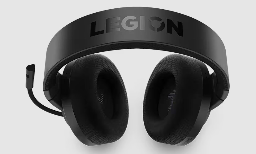 אוזניות קשת חוטיות Lenovo Legion H200 Gaming Headset - צבע שחור שנה אחריות ע"י היבואן הרשמי