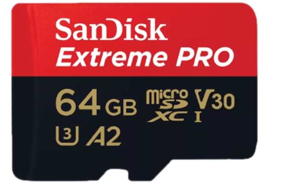 כרטיס זיכרון SanDisk ExPro microSD 64GB 4K 200S - חמש שנות אחריות ע"י היבואן הרשמי