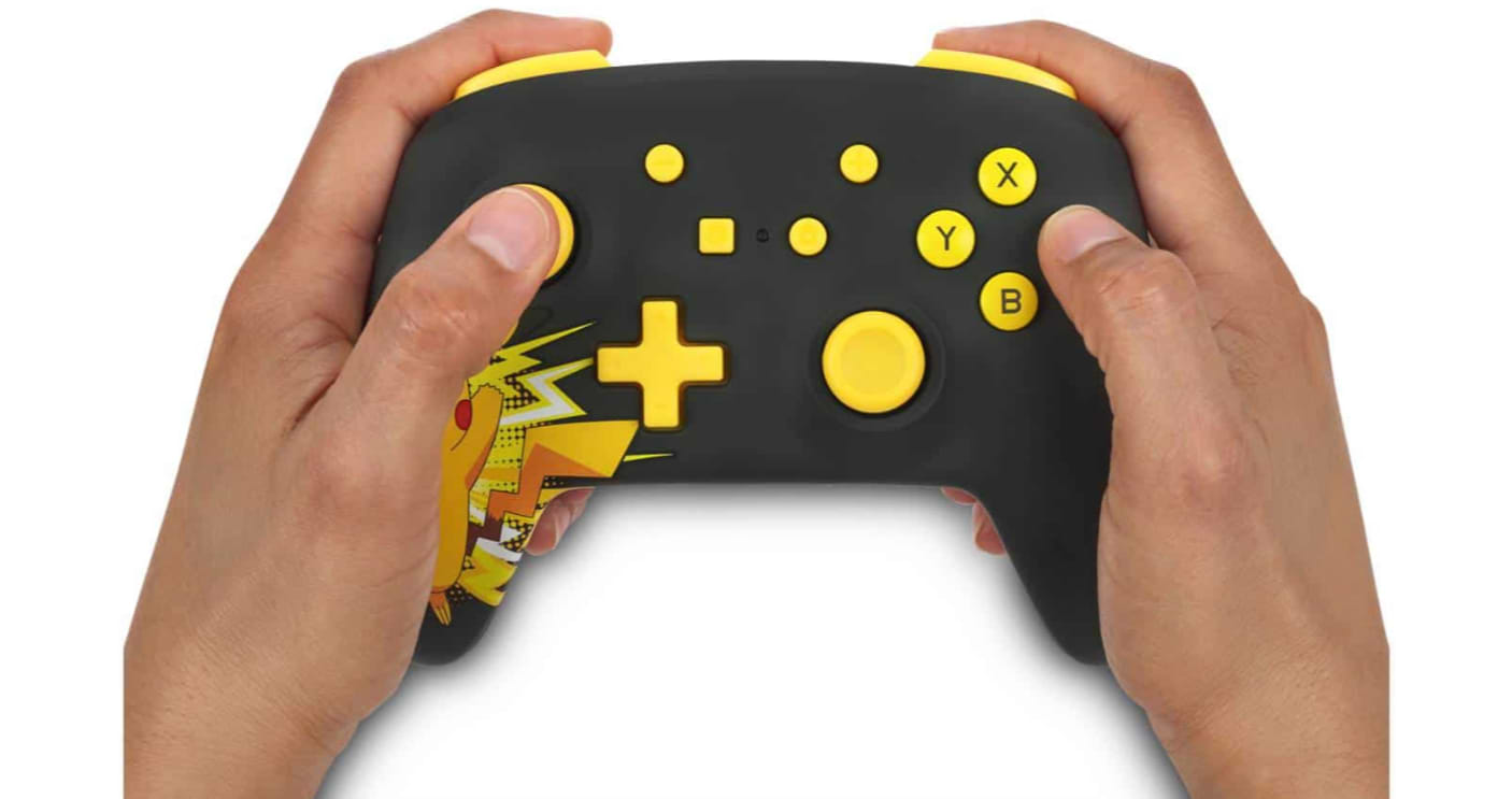 בקר אלחוטי PowerA Wireless Controller for Nintendo Switch - צבע שחור וצהוב שנה אחריות ע"י היבואן הרשמי