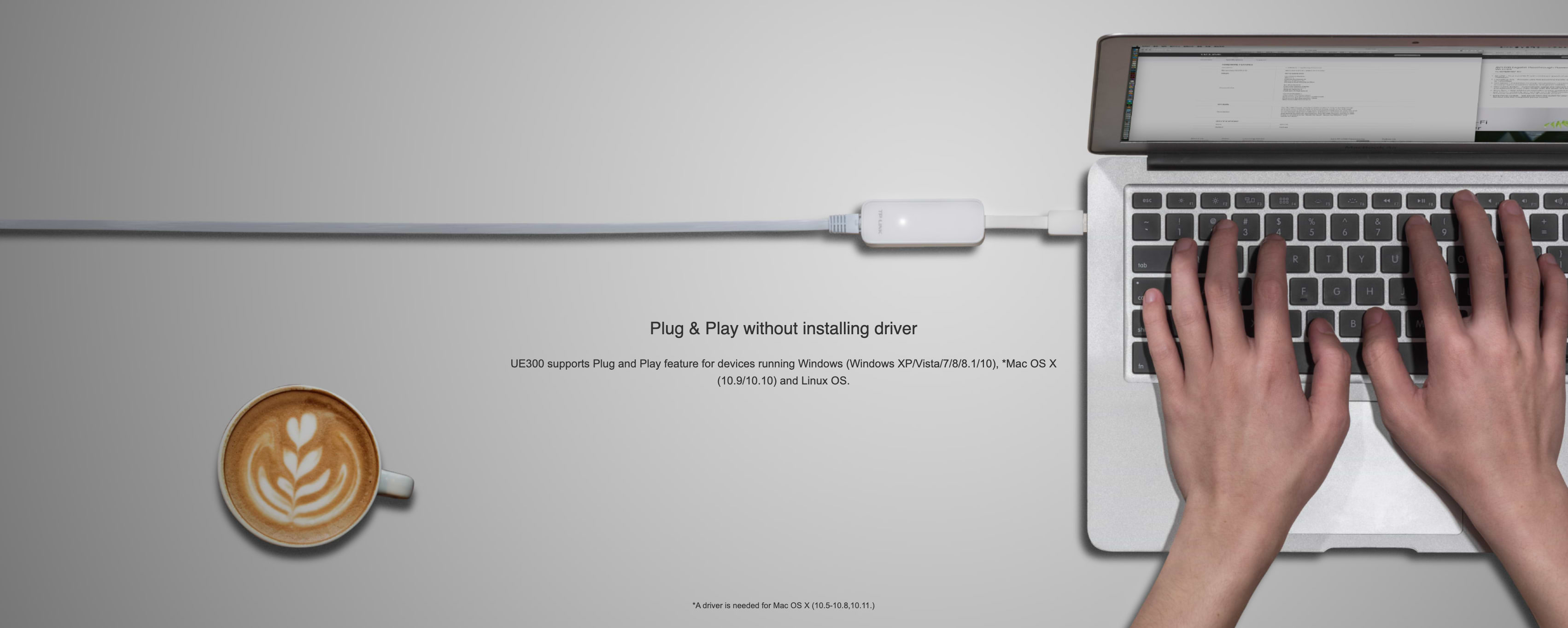 ‏כרטיס רשת TP-Link UE300 USB 3.0 to Gigabit Ethernet Network - צבע לבן שלוש שנות אחריות ע"י היבואן הרשמי