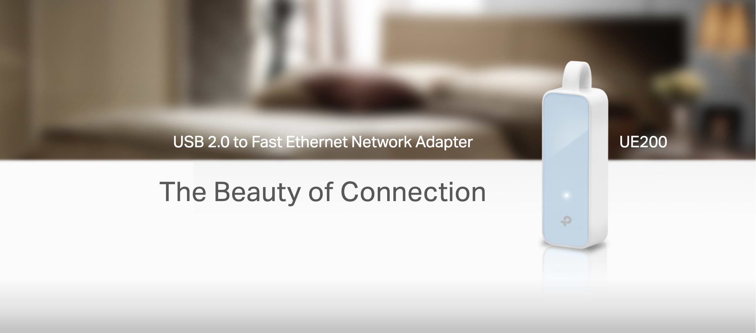 ‏כרטיס רשת TP-Link UE200 USB 2.0 to 100Mbps Ethernet Network - צבע לבן שלוש שנות אחריות ע"י היבואן הרשמי
