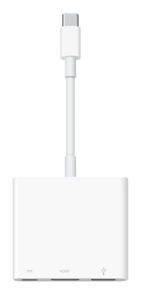 מתאם רב חיבורי Apple USB-C Digital Av Multiport Adapter - צבע לבן שנה אחריות ע"י היבואן הרשמי