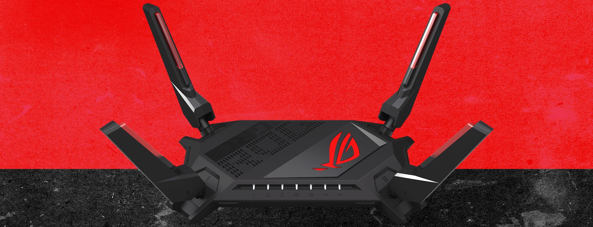 ראוטר גיימינג Asus ROG Rapture GT-AX6000 WiFi 6 - צבע שחור שלוש שנות אחריות ע"י היבואן הרשמי