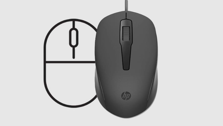 עכבר חוטי HP 150  - צבע שחור שנתיים אחריות ע"י היבואן הרשמי