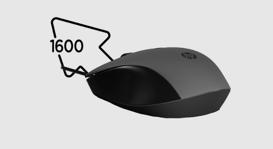 עכבר חוטי HP 150  - צבע שחור שנתיים אחריות ע"י היבואן הרשמי
