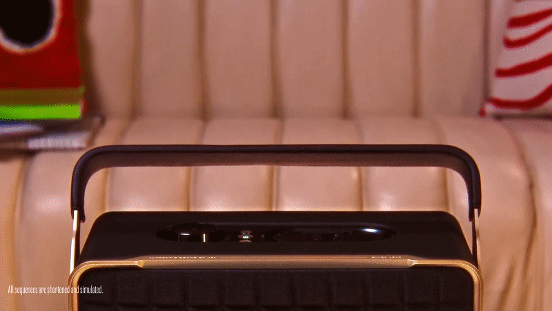 רמקול אלחוטי נייד חכם JBL Authentics 300 - צבע שחור שנתיים אחריות ע"י היבואן הרשמי