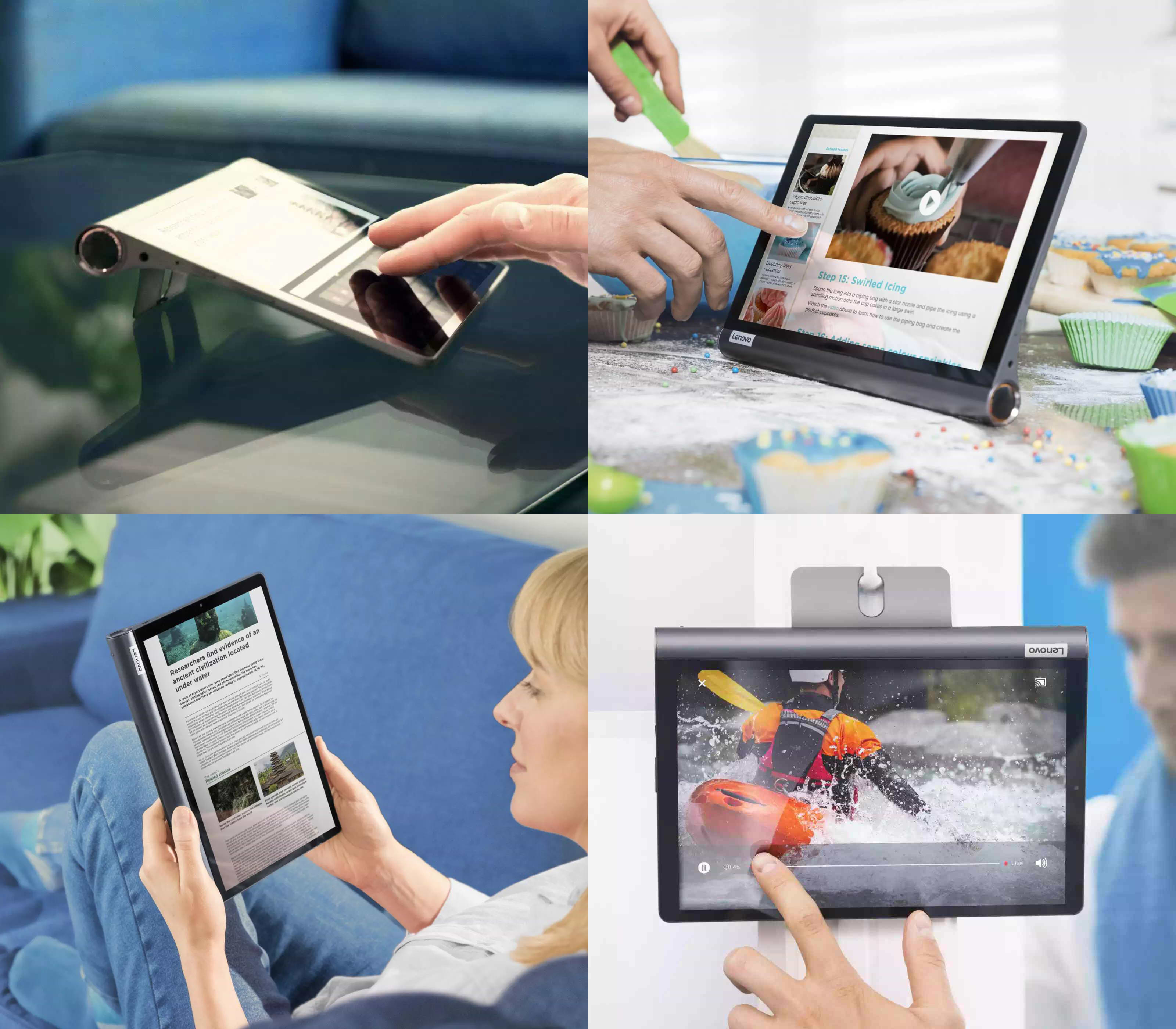 טאבלט Lenovo Yoga Smart Tab YT-X705L 32GB 3GB RAM 4G LTE + WiFi - צבע אפור שנה אחריות ע"י היבואן הרשמי