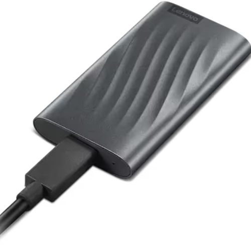 כונן SSD חיצוני נייד Lenovo PS6 Portable 2TB - צבע שחור שלוש שנות אחריות ע"י יבואן הרשמי