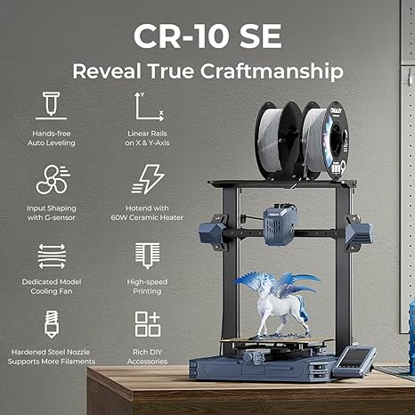מדפסת תלת מימד Creality CR-10 SE - צבע שחור שנה אחריות ע"י יבואן רשמי