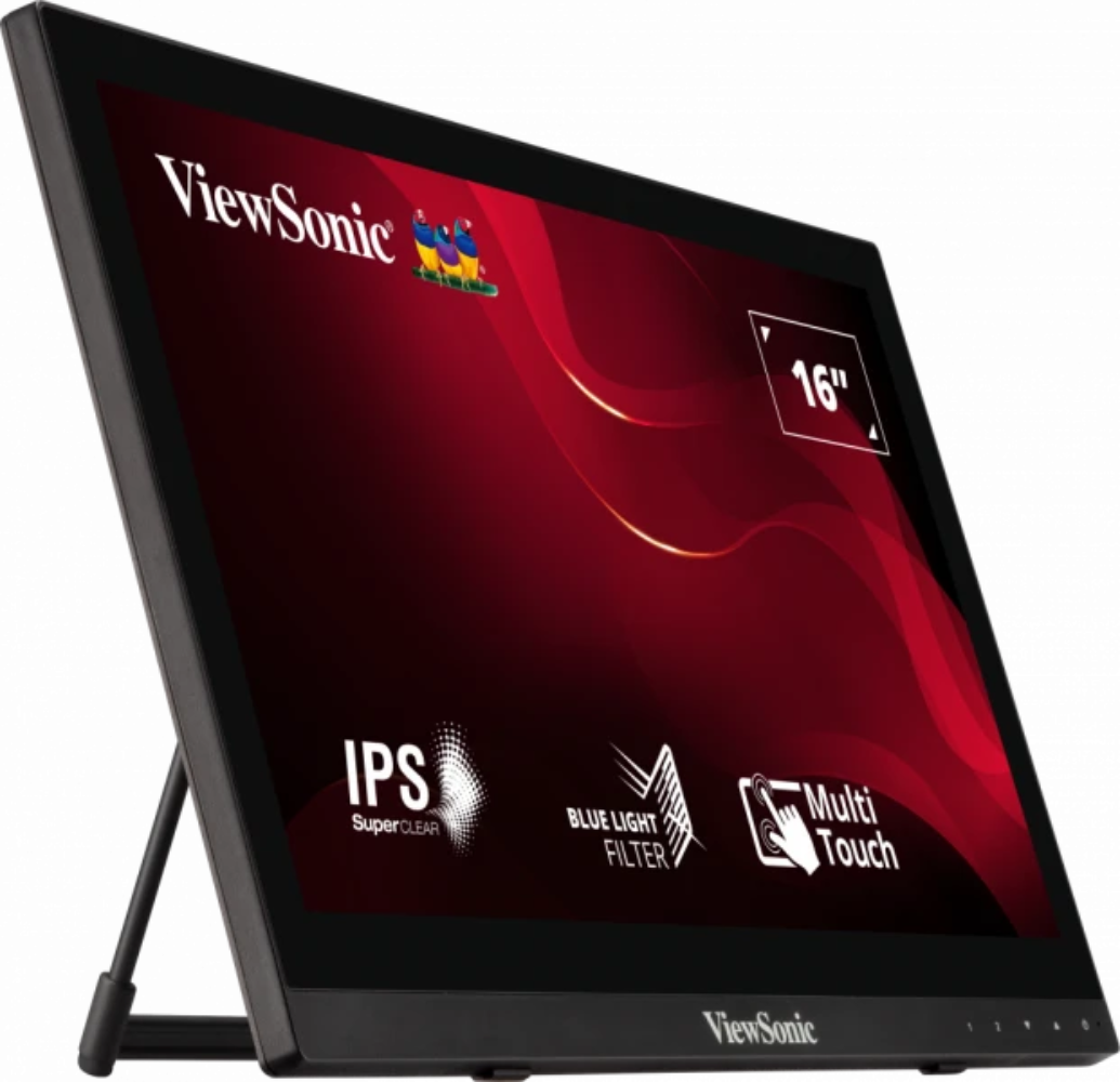 מסך מחשב נייד 16"ViewSonic TD160-3 HD TN - צבע שחור שלוש שנות אחריות ע"י יבואן רישמי