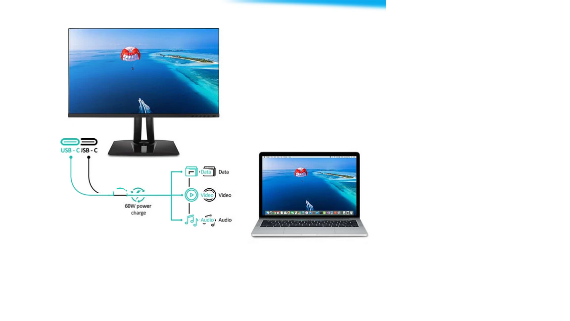 מסך מחשב נייד 27"ViewSonic VP2756-4K UHD IPS - צבע שחור שלוש שנות אחריות ע"י יבואן רישמי