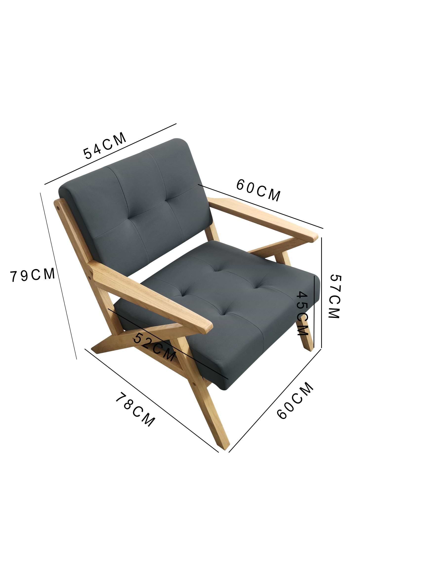 כורסא מעוצבת מעץ מלא ריפוד בד מיקרופייבר MSH-10-12 מבית ROSSO ITALY צבע כחול