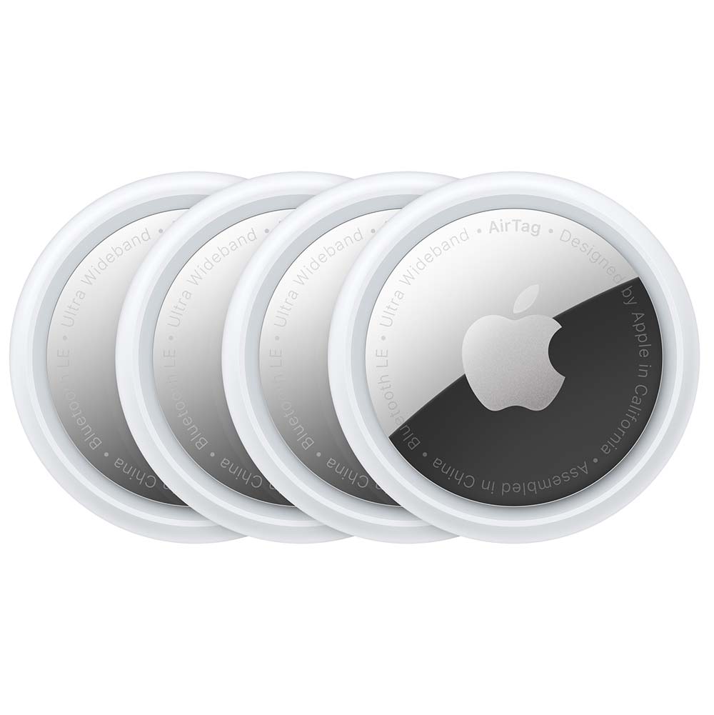 Apple AirTag - מארז 4 יחידות  צבע לבן שנה אחריות ע