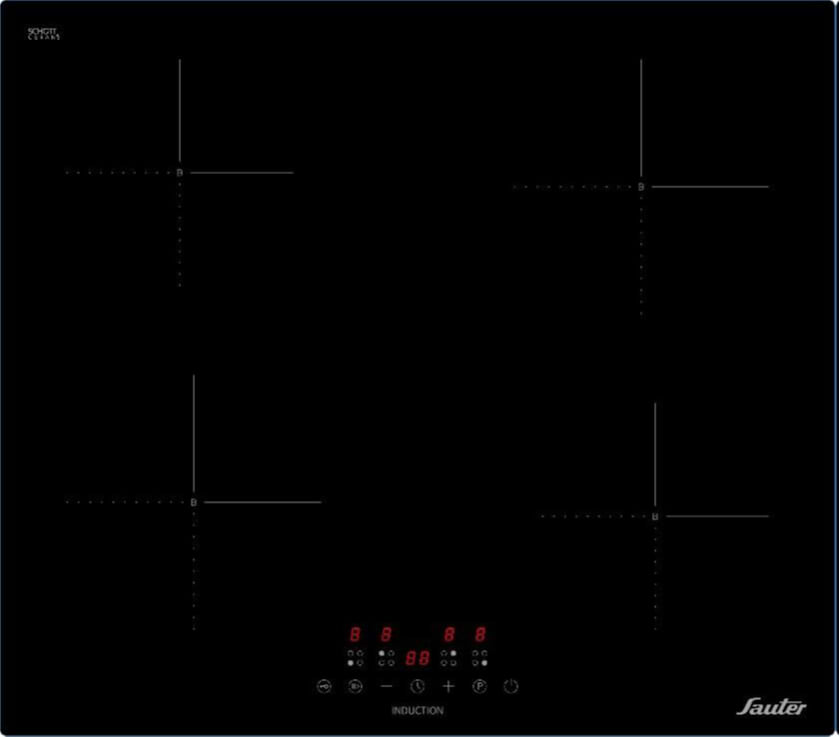 כיריים חשמליות אינדוקציה Sauter SHI6070 - גימור שחור אחריות יבואן רשמי