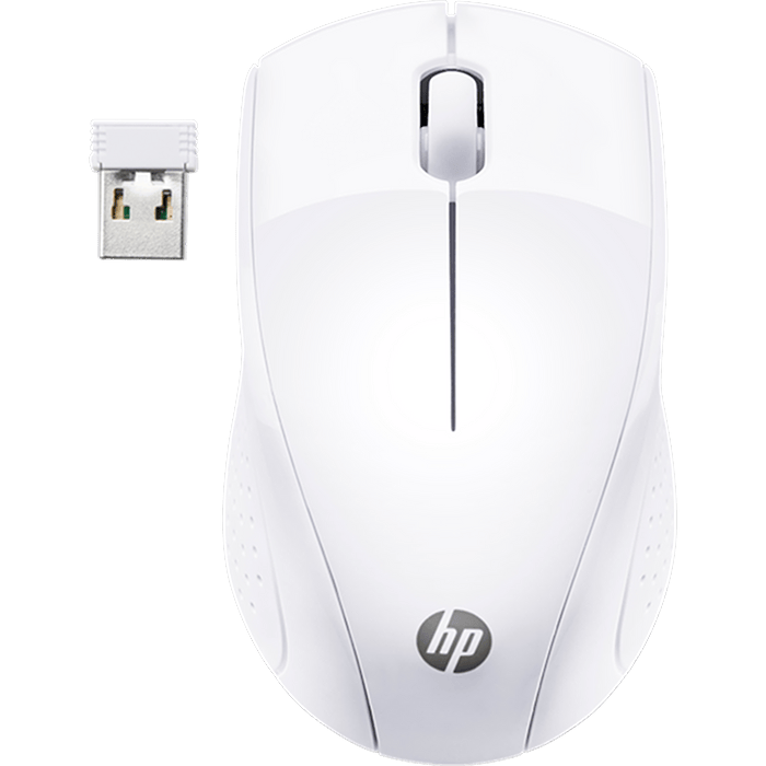 עכבר אלחוטי HP 220 - צבע לבן שנה אחריות עי היבואן הרשמי