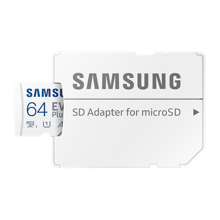 כרטיס זכרון Samsung EVO Plus Micro SD 128GB - צבע לבן 3 שנות אחריות עי יבואן רשמי