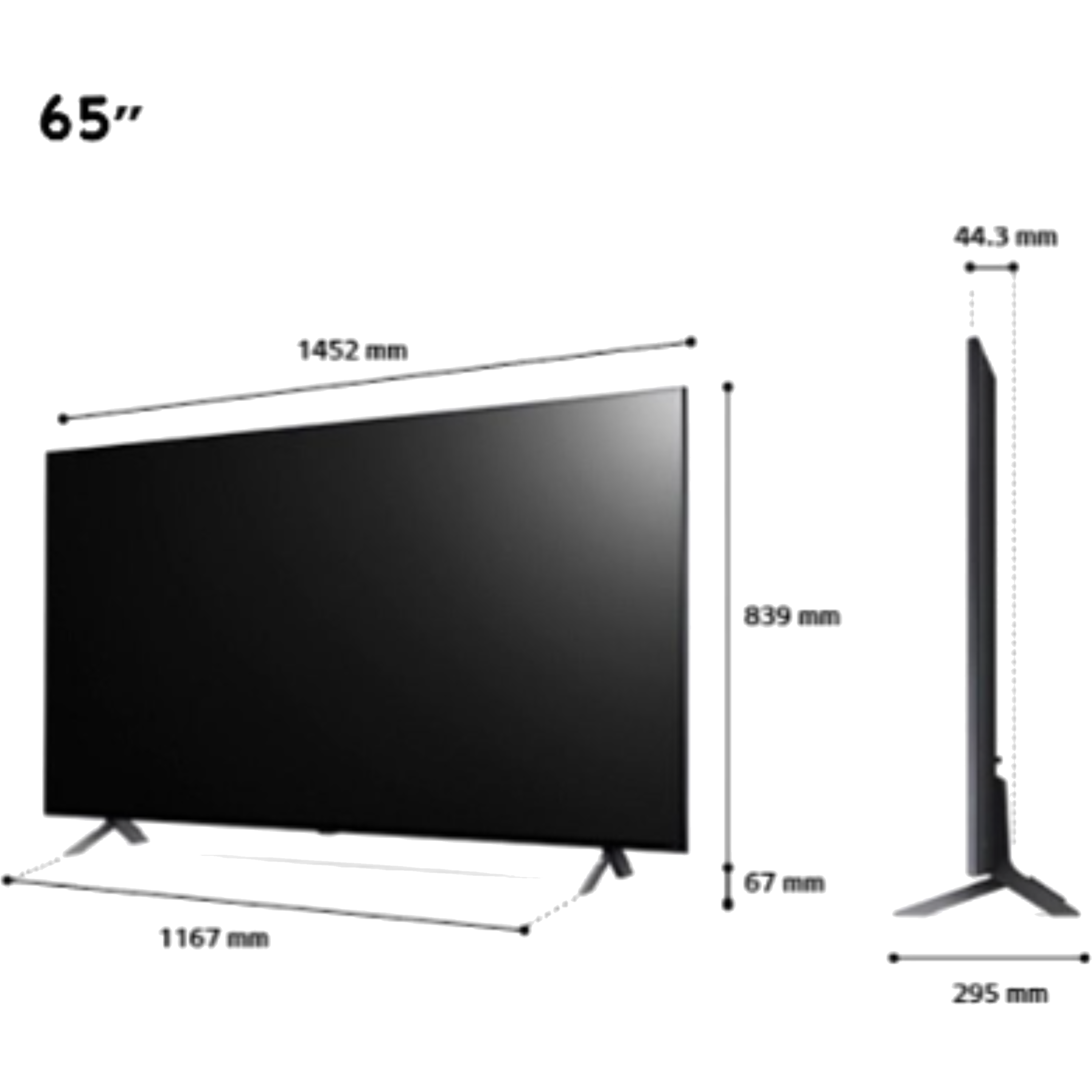 טלוויזיה חכמה 65 אינץ' LG Smart TV LED 4K QNED 7S Special Edition 65QNED756RB - אחריות ע