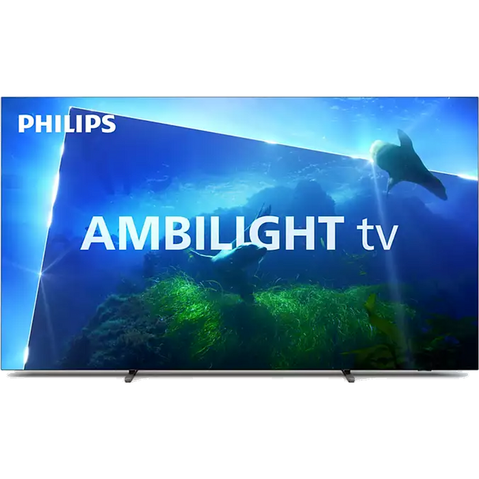 טלוויזיה חכמה 77 Philips Smart 4K OLED 77OLED818/12 - שנתיים אחריות עי היבואן הרשמי 
