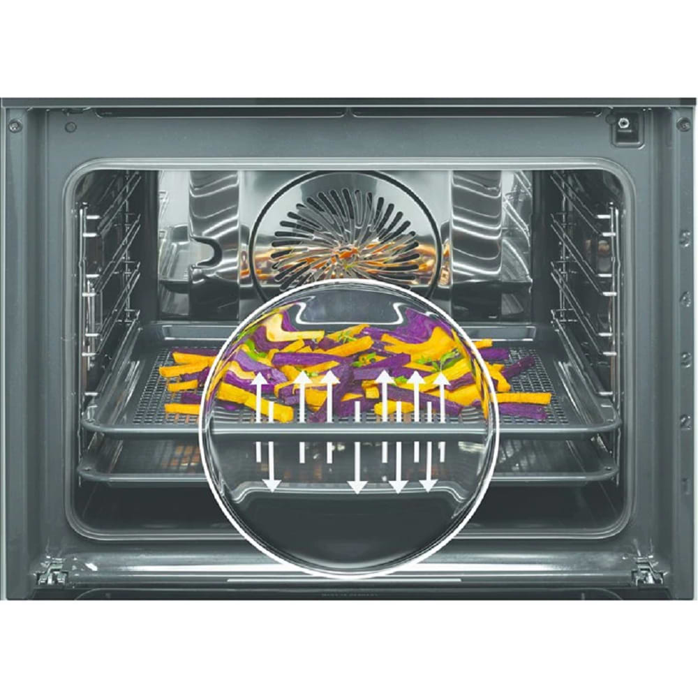 תנור אפייה בנוי 75 ליטר שחור דגם ZOHNA7K1A ZANUSSI| אחריות יבואן רשמי