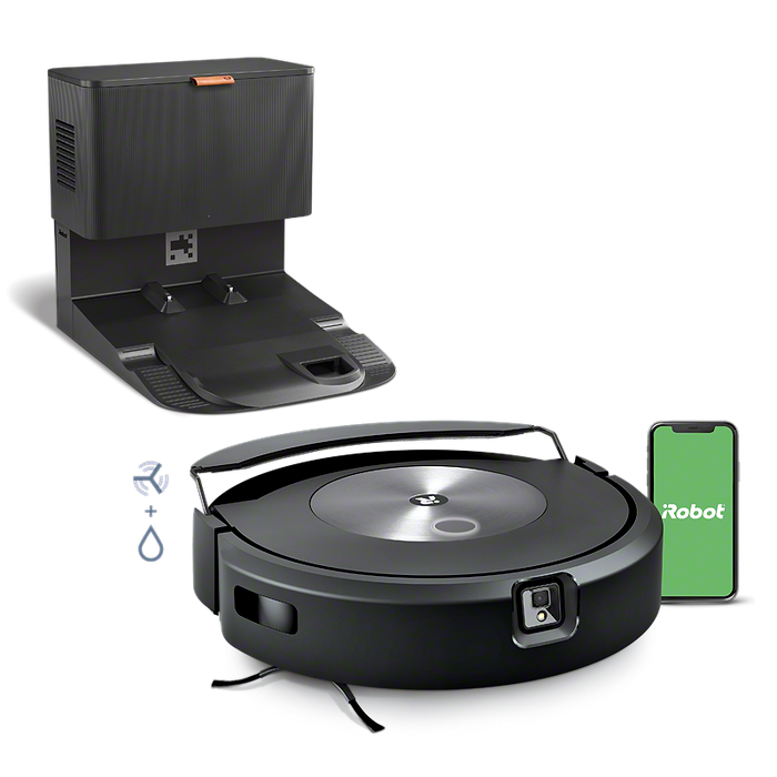  שואב אבק שוטף רובוטי + תחנת ריקון אוטומטית +iRobot Roomba Combo  J7