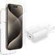 באנדל כיסוי שקוף, מגן מסך ומטען מהיר 30W ל-Apple iPhone 15 Pro מבית Zagg - שנה אחריות ע"י היבואן הרשמי