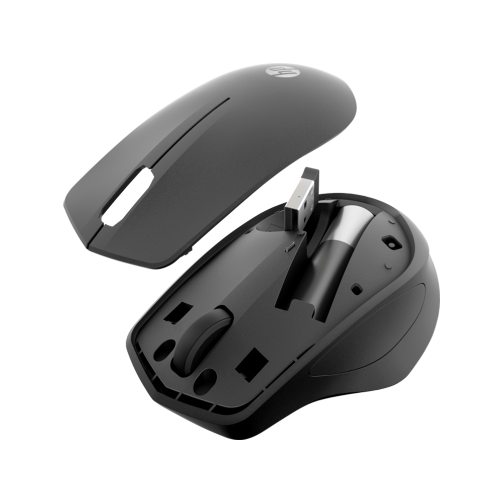 עכבר אלחוטי HP 280 silent Mouse Bluetooth - צבע שחור שנתיים אחריות ע