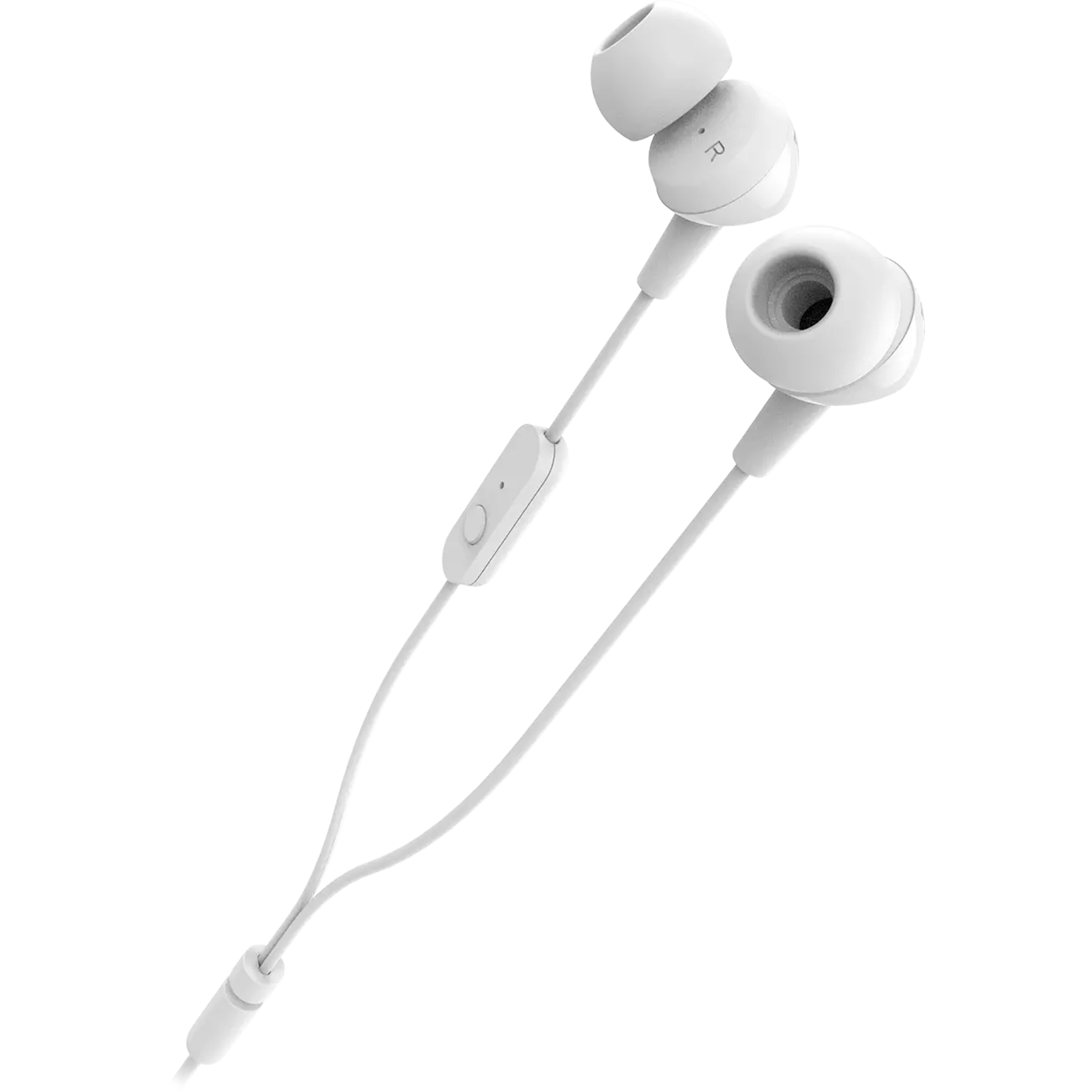 אוזניות חוטיות עם מיקרופון JBL C150SIU - צבע לבן שנה אחריות ע