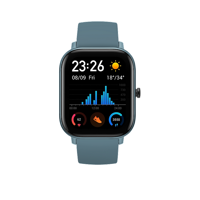 שעון חכם דגם Amazfit GTS - צבע כחול שנה אחריות ע\