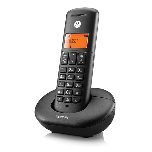 טלפון אלחוטי דיגיטלי Motorola E201 - צבע שחור שנה אחריות ע