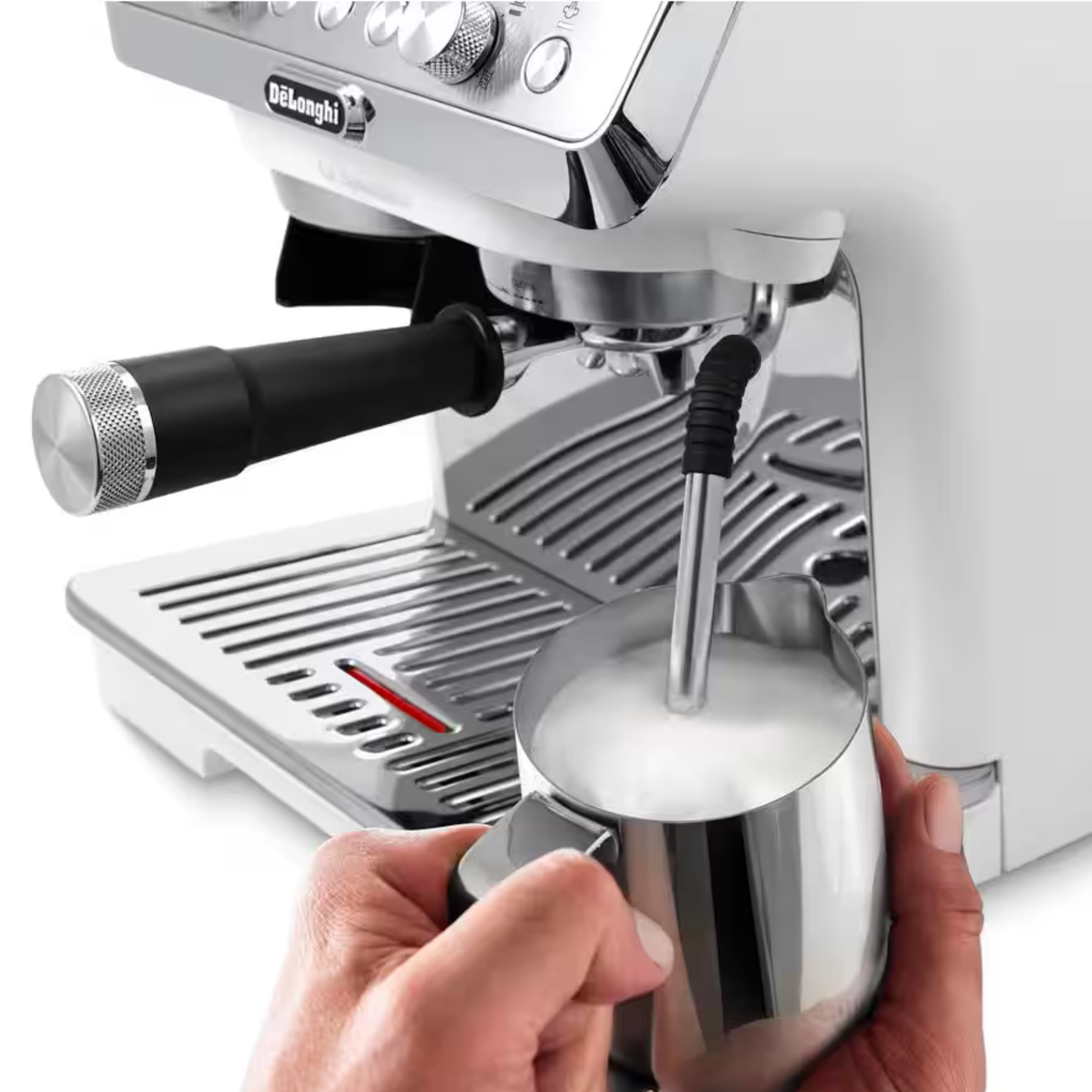 מכונת קפה ידנית Delonghi EC9155.W כולל מקציף קיטור - צבע לבן שנתיים אחריות ע