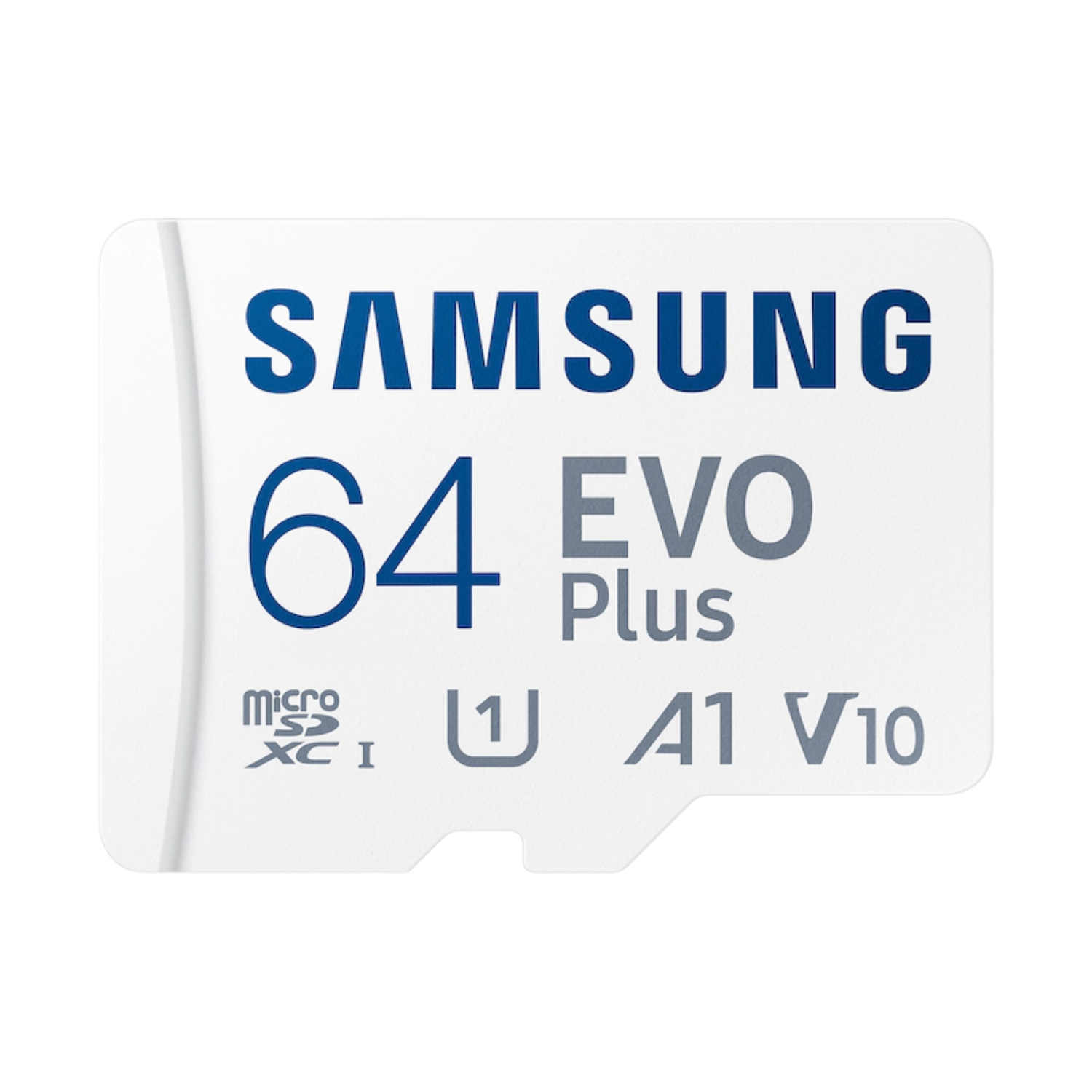 כרטיס זיכרון Samsung EVO Plus Micro SD 64GB - צבע לבן שלוש שנות אחריות ע