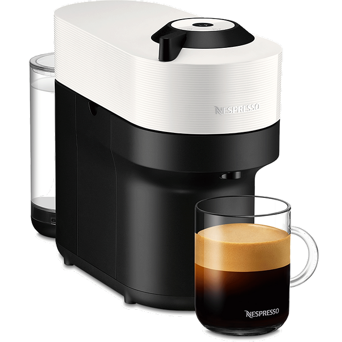 מכונת קפה Nespresso Vertuo Pop GDV2-IL-WH-NE - צבע לבן שנה אחריות עי היבואן הרשמי