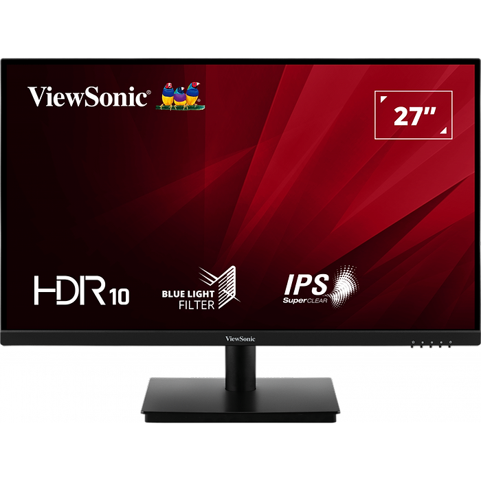 מסך מחשב 27'' ViewSonic VA2762-4K IPS 4K UHD HDR10 4ms - צבע שחור שלוש שנות אחריות עי היבואן הרשמי