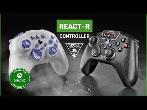 בקר חוטי Turtle Beach React-R למחשב ול-Xbox Series X/S/One - צבע לבן וסגול שנה אחריות ע