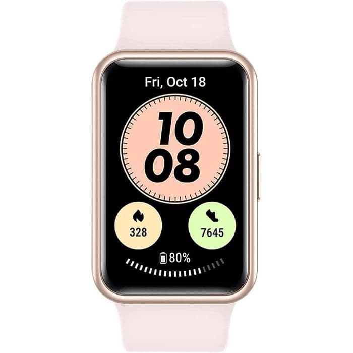 שעון חכם Huawei Watch Fit - צבע ורוד שנה אחריות עי היבואן הרשמי