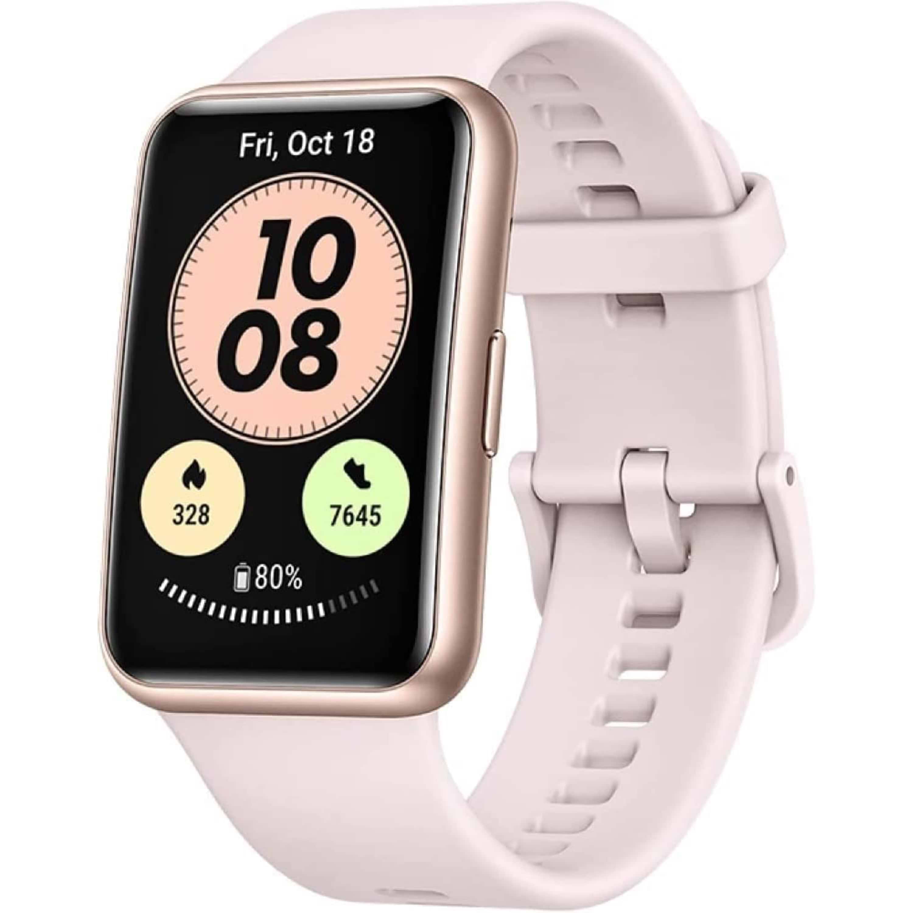 שעון חכם Huawei Watch Fit - צבע ורוד שנה אחריות ע