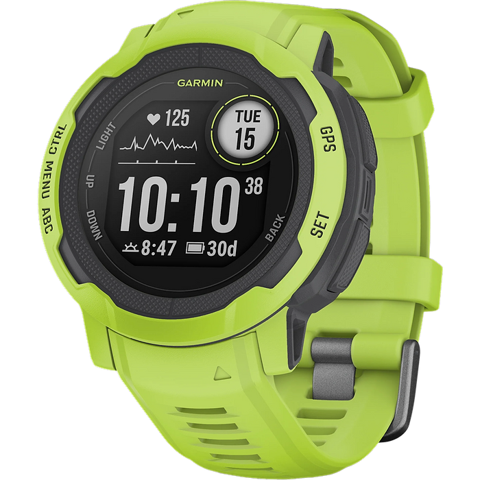 שעון ספורט חכם Garmin Instinct 2 45mm - צבע ירוק ליים שנתיים אחריות עי היבואן הרשמי