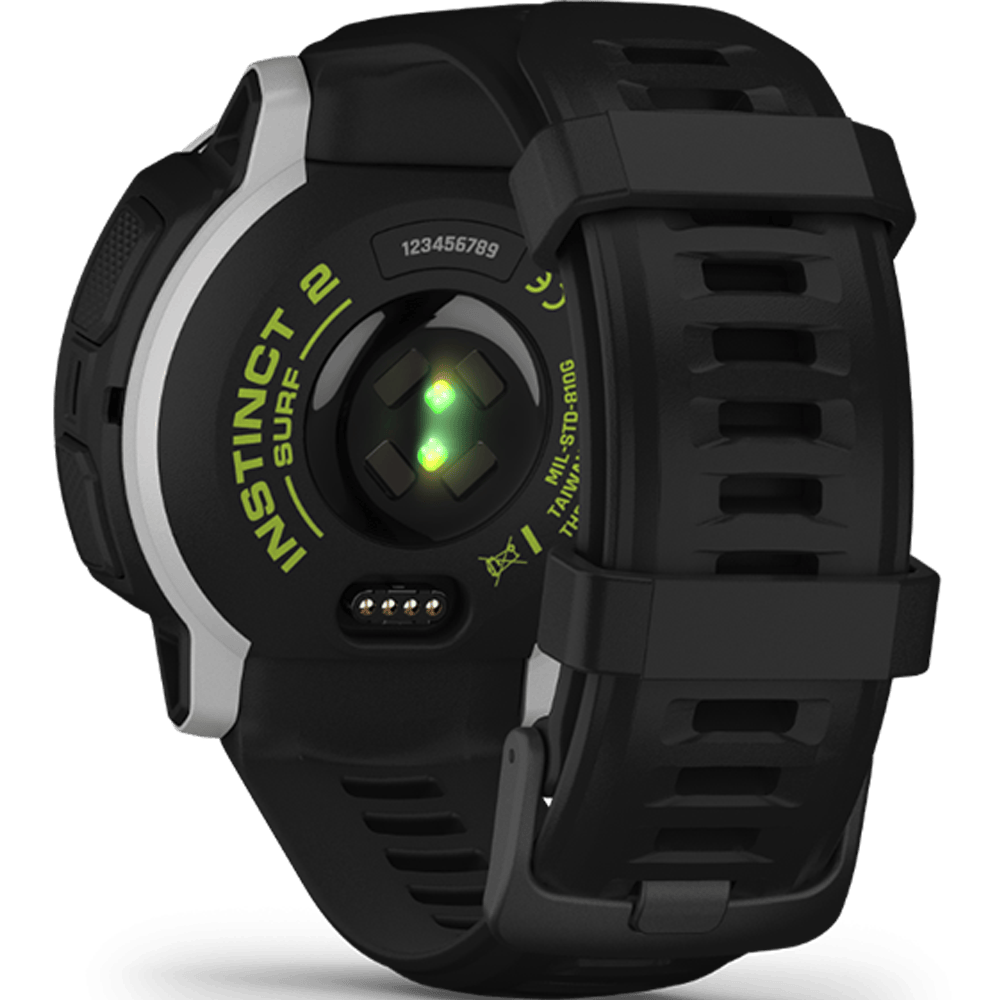 שעון ספורט חכם Garmin Instinct 2 Solar Surf Edition 45mm - צבע שחור ואפור שנתיים אחריות ע