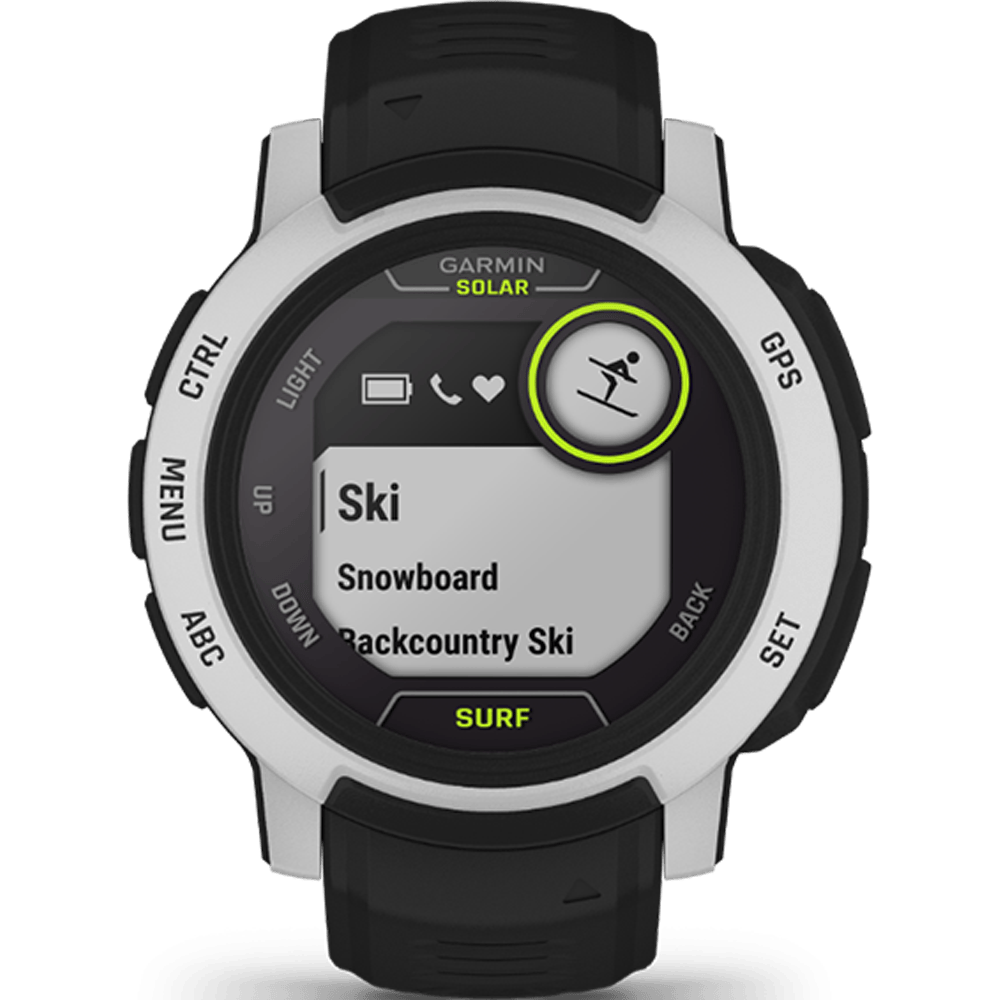 שעון ספורט חכם Garmin Instinct 2 Solar Surf Edition 45mm - צבע שחור ואפור שנתיים אחריות ע