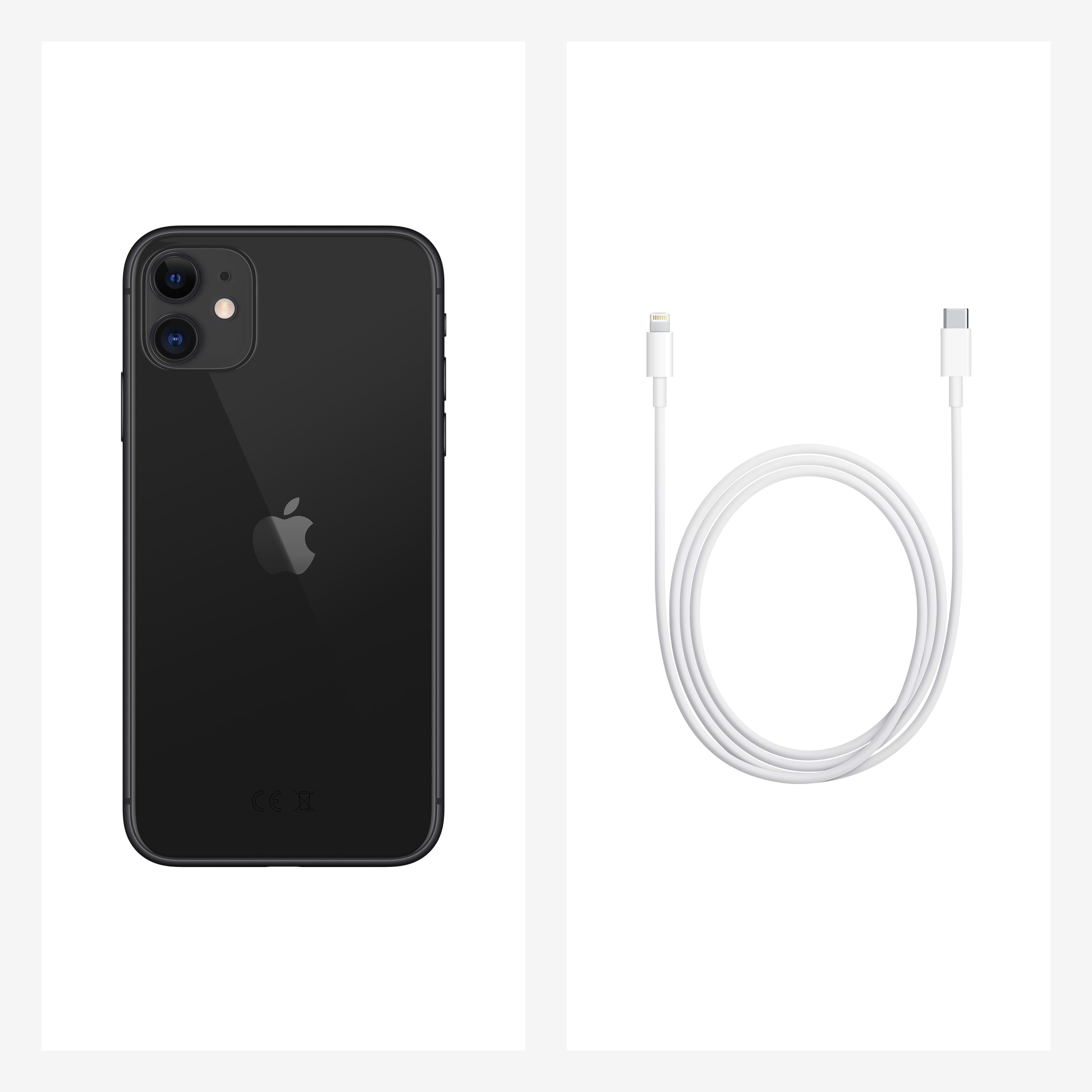 סמארטפון Apple iPhone 11 128GB - צבע שחור שנה אחריות ע