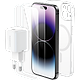 באנדל כיסוי MagSafe שקוף, זוג מגני מסך זכוכית ומטען מהיר 30W ל-Apple iPhone 15 מבית Ugreen