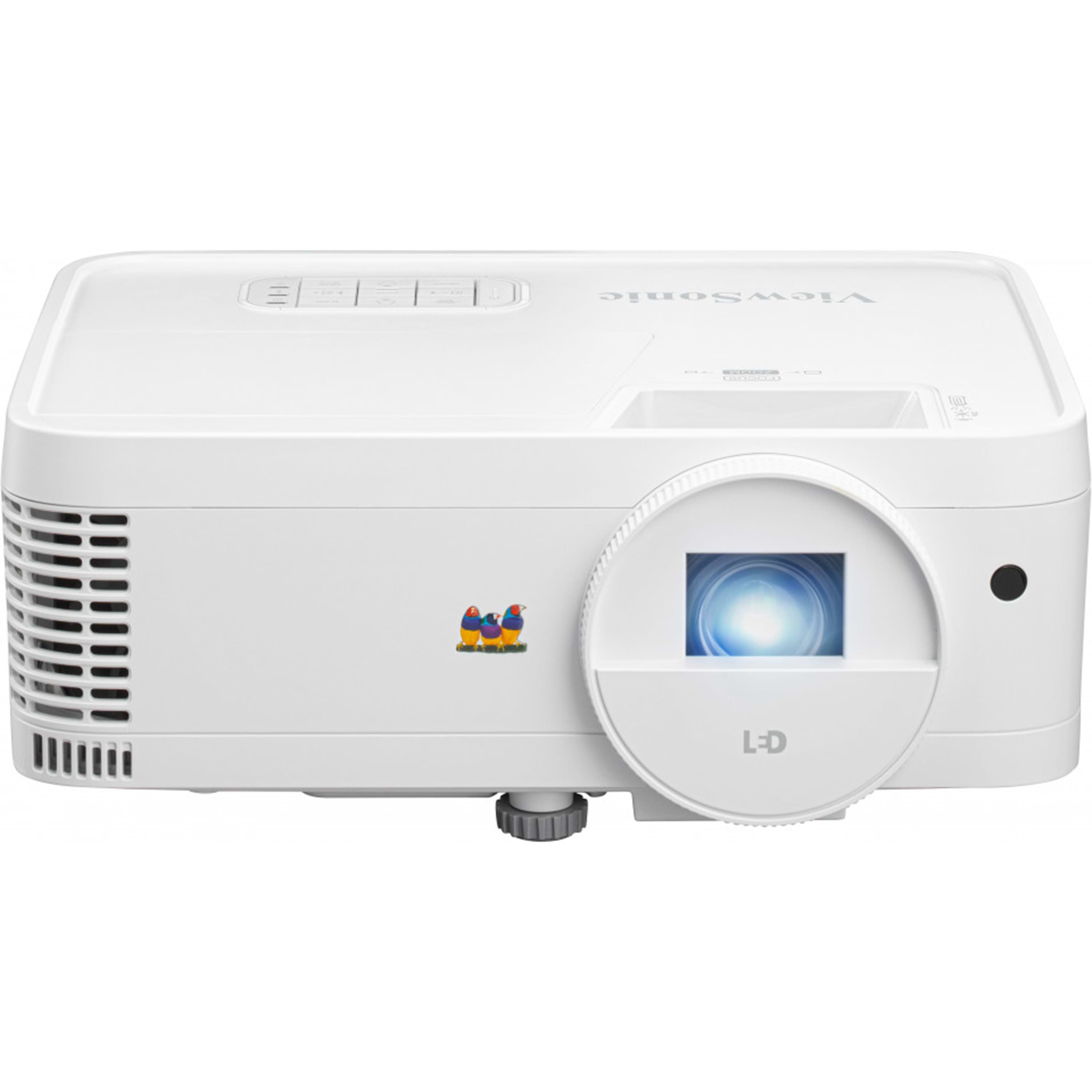 מקרן וידאו ViewSonic LS500WH 2000 ANSI Lumens WXGA LED - צבע לבן שלוש שנות אחריות ע