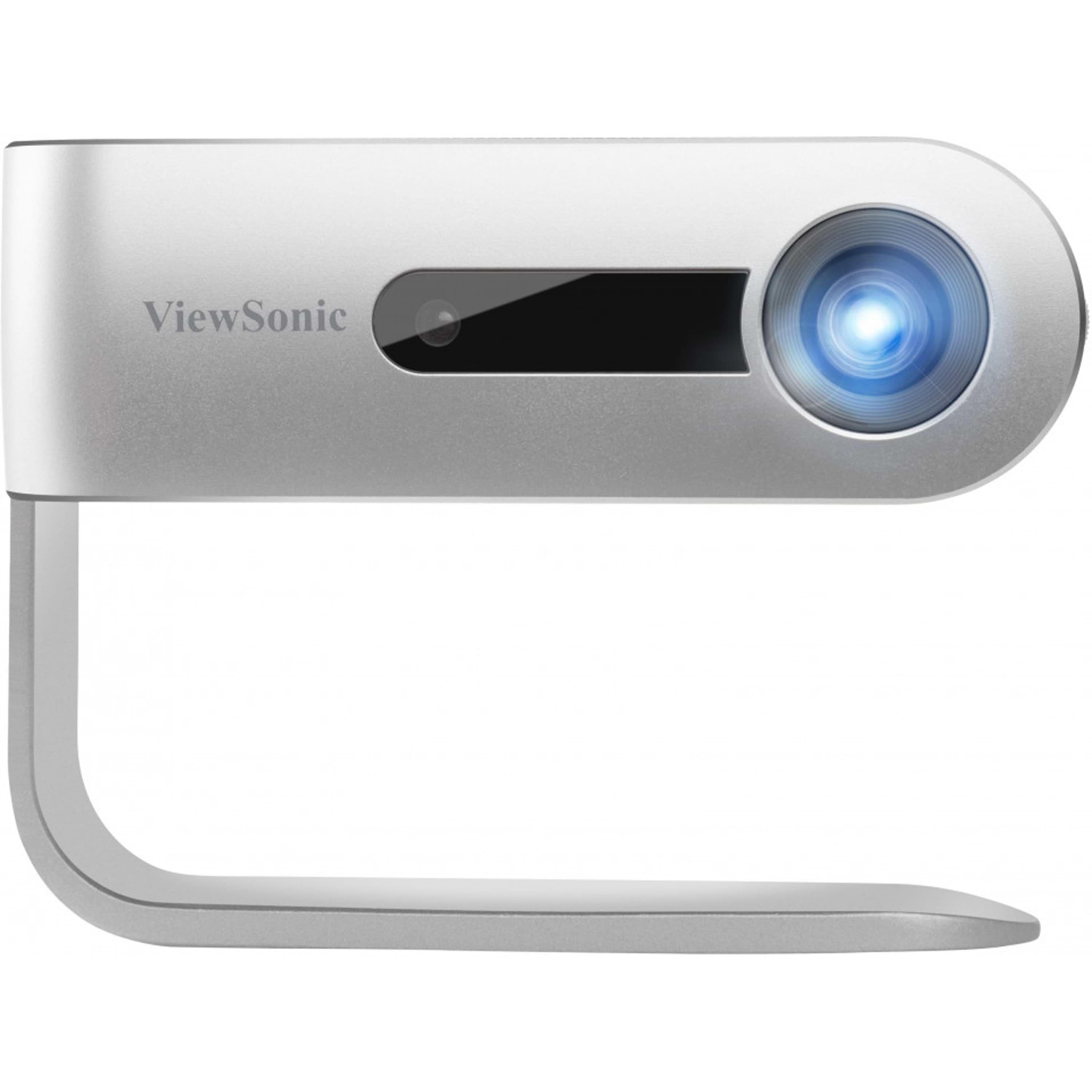 מקרן וידאו נייד וחכם ViewSonic M1+ LED WVGA - צבע כסוף שלוש שנות אחריות ע