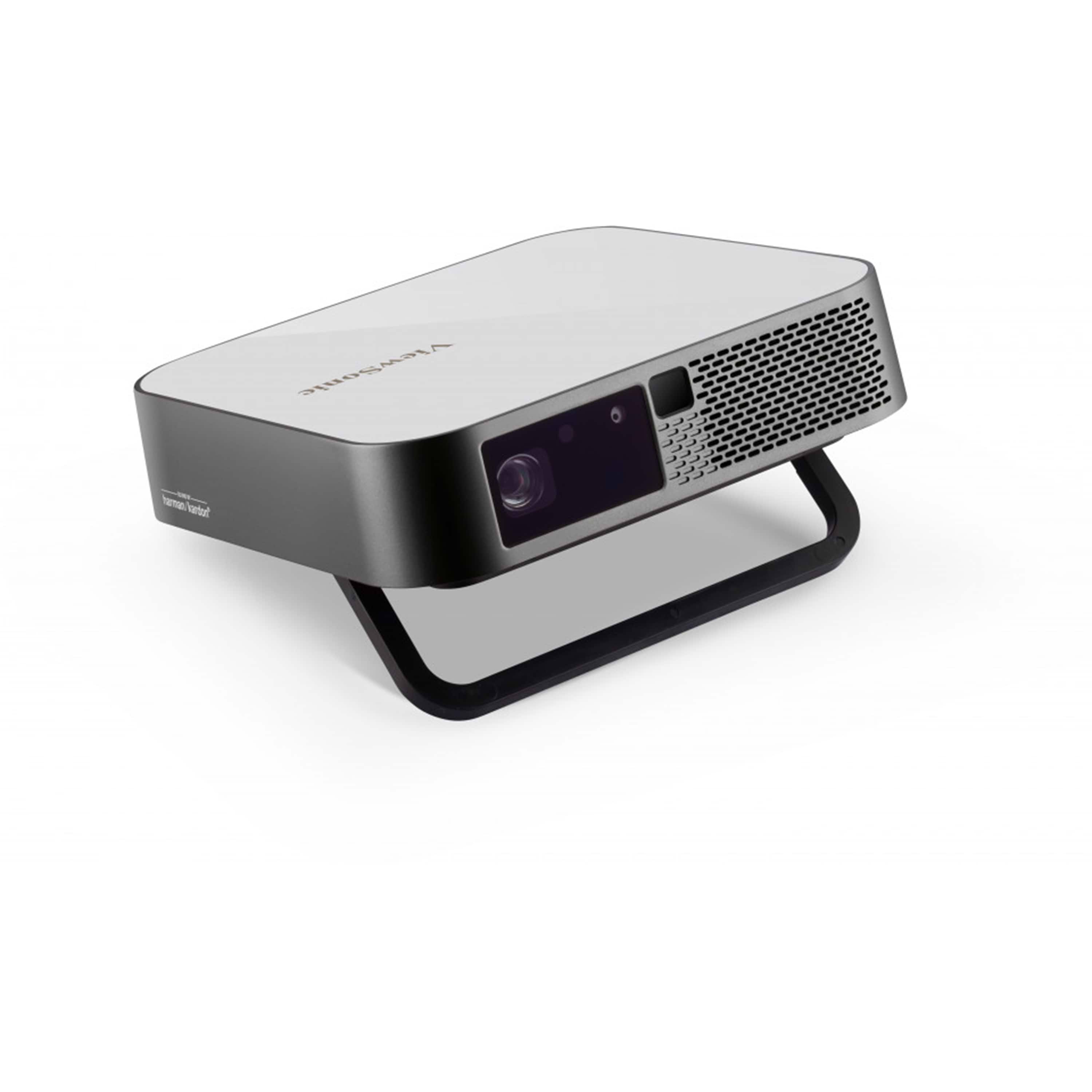 מקרן וידאו נייד וחכם ViewSonic M2e 1080P FHD - צבע לבן אפור שלוש שנות אחריות ע